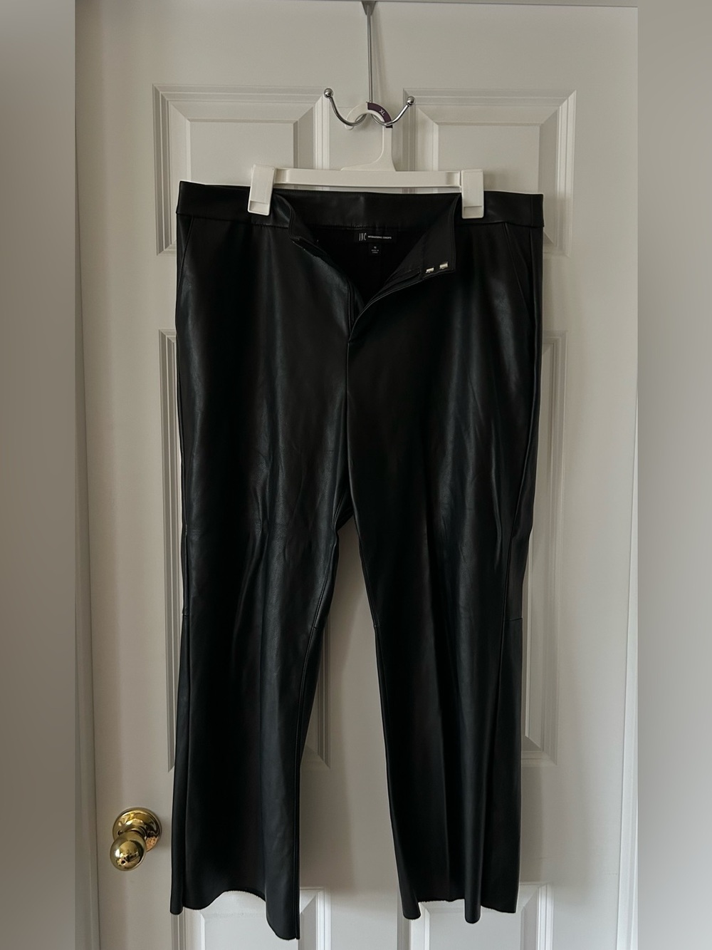 INC International Concepts Black Faux Leather Pants